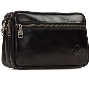 NWTS! Patricia Nash leather Viani Wristlet Black
